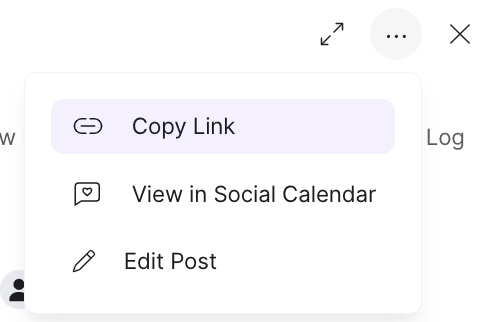Edit post task menu option